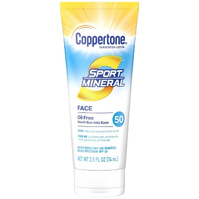 Coppertone Sport Mineral Sunscreen Face Lotion - SPF 50 - 2.5 fl oz