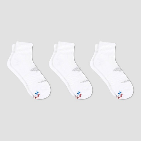 Men's Hanes Premium Performance Power Cool Ankle Socks 3pk - White 6-12 ...