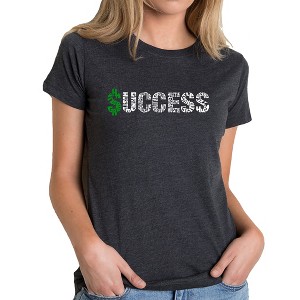 LA Pop Art Women's Premium Blend Word Art T-shirt - Success - 1 of 4