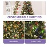 6ft/7.5ft/9ft Christmas Tree with Remote Control with Partially Frosted Tips, Pine Cones & Red Berries,LED Lights with 11 Modes for Home - 3 of 4