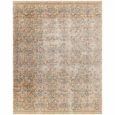 Mark & Day Margaret 7'10"x10' Rectangle Washable Woven Indoor and Outdoor Area Rugs Brown: Stain-Resistant, Floral Pattern, Low Pile