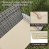 Tangkula Set Of 4 Patio Furniture Set w/Washable Cushions & Tempered Glass Coffee Table - 2 of 4