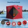 TackView Pop Up Ice Fishing Tent, Windproof Portable Hub Design - 3 of 4