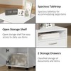 Mobile Storage Cabinet Organizer with Drawer and Cabinet, Printer Stand with Castors - 4 of 4