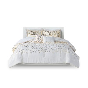 Gracie Mills Amos Metallic Animal Print Comforter Set - 1 of 4