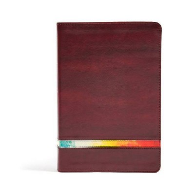 NIV Rainbow Study Bible, Maroon Leathertouch - by  Holman Bible Staff (Leather Bound)