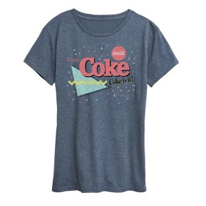 Women's - Coca-Cola - 90's Retro Style Short Sleeve Graphic T-Shirt - 1 of 4