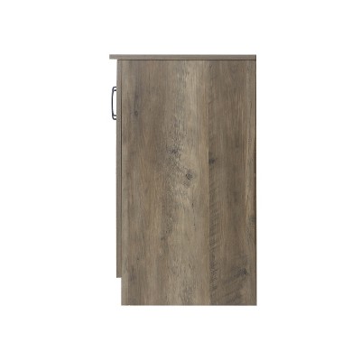 Rustic Oak 63" Adjustable Shelving Office Credenza