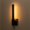 C Cattleya 1-Light Matte Black Dimmable LED Outdoor Wall Light with Frosted Glass Diffuser - 3 of 4