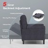 UNISOAR Queen Sleeper Sofa Bed Couch, Pull-Out Feature, 5 Adjustable Backrest, Removable Armrests, Ottoman & Storage for Living Room, Black/Beige/Gray - 2 of 4