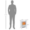 SEVOBAL Fireplace Insert Heater Mantel 3D Flame Fireplace Stove Bottom Air Outlet Fire Place Panoramic Fire Place Heater, White, 16.1"*11.8"*20.1" - 3 of 4
