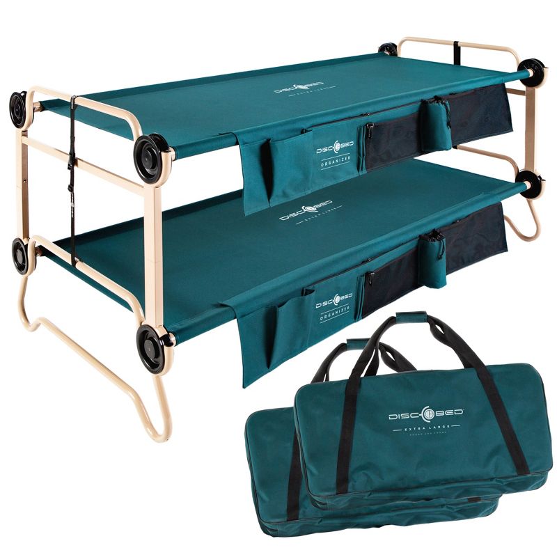 Disc-O-Bed Cam-O-Bunk Benchable Double Cot with Storage Organizers, 1 of 7