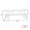 SEVOBAL Coffee Tables Night Stand Stylish Modern Design with Open Shelves and Hairpin Legs for Living Room, Brown, 17.7"*39.8"*17.7" - 3 of 4