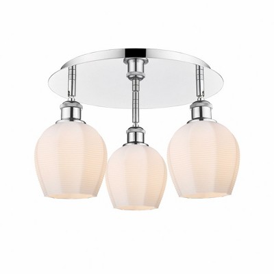 Norfolk - 3 Light Flush Mount In Industrial Style-9.38 Inches Tall and 17.5 Inches Wide