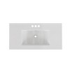 Gulches 35 in 18 Undermount Bathroom Sink in White Ceramic with 3 Pre-Drilled Faucet Holes - 2 of 4