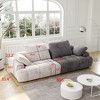 NicBex Couches for Living Room 86.6" Large Loveseat Sofa Upholstered Couch Soft Sponges Modern Designs Sofa with 4 Cozy Cushions, Beige with grey - 4 of 4
