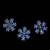 Northlight LED Cascading Snowflake Christmas Lights - White and Blue - 32" Black Wire - 3ct - 2 of 3