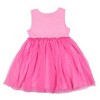 Seven Times Six Barbie Toddler Girls' Repeating Logo Design Tank Top Tulle Tutu Dress - 3 of 3