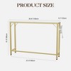 Narrow Console Table with Faux Marble MDF Top and Elegant Gold Metal Frame, 39.3" Behind Sofa or Entryway Table with Built-in Power Station - 3 of 4