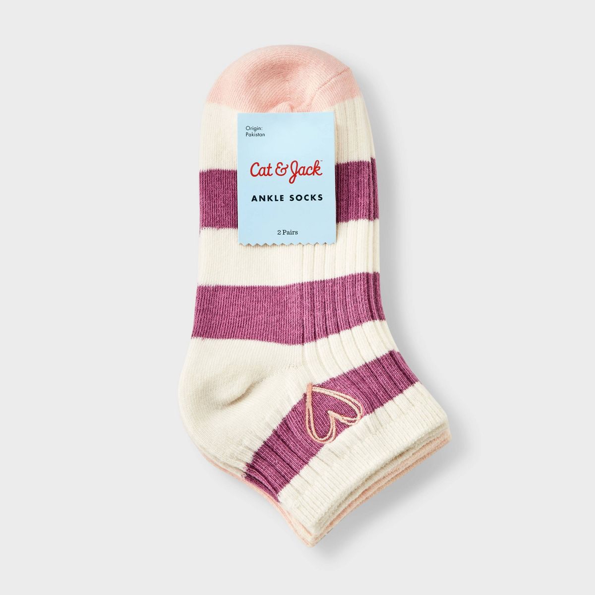 Girls' 2pk Ribbed Crew Socks - Cat & Jack™ - thumbnail 5