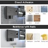 Attop Toothbrush Holders for Bathrooms, 2 Cups Toothbrush Holder Wall Mounted with Toothpaste Dispenser Cosmetic Drawer - 2 of 4
