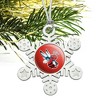 Delaware State University Secondary Metal Snowflake Christmas Tree Holiday Ornament - 4 of 4
