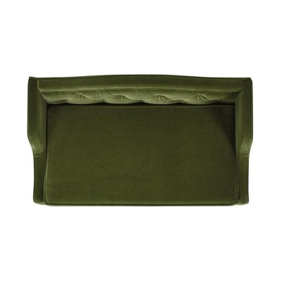 Robin 35" Olive Green Velvet Tufted Wingback Pet Sofa Bed