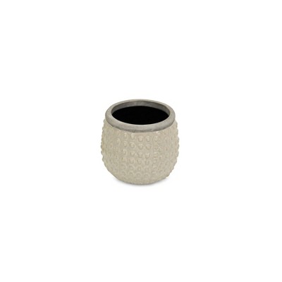 Cheung's Osanna Curved Beige Ceramic Pot - Small