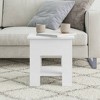vidaXL Coffee Table White 15.7 in.x15.7 in.x16.5 in. Engineered Wood - 3 of 4