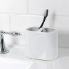 LunaLulinlk Basic Ceramic Toothbrush Holder White - 4 of 4