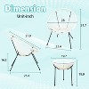 FDW 3 Piece Patio Bistro Set Acapulco Chair Set Stylish and Comfortable Patio Seating with Glass Table Outdoor Furniture Set for Patio Balcony, White - 2 of 4