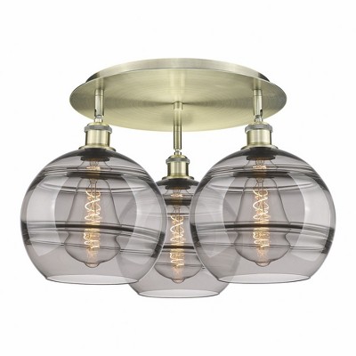 Rochester - 3 Light Flush Mount In Industrial Style-12.63 Inches Tall and 21.75 Inches Wide