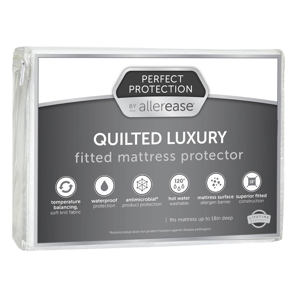 Photos - Mattress Cover / Pad Allerease Queen Perfect Protection Quilted Luxury Waterproof Machine Washa