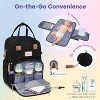 RUVALINO Large Diaper Bag Backpack, Waterproof Baby Travel Pack with Changing Pad & Stroller Straps - 3 of 4