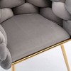 PAGED Luxury Accent Chair Comfy Reading Chair Velvet Single Sofa Chair with Unique Knitting Process for Living Room - 4 of 4