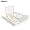 Twin size Platform Bed with Trundle White - 2 of 4