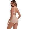 INSPIRE CHIC Women's High-Waisted Butt Lifting Slim Fit Ice Silk Lace Trim Breathable Control Panties - 2 of 4