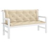 vidaXL Garden Bench Cushion Set of 2 Beige Oxford fabric (100% polyester) - 4 of 4