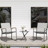 Celebalcony 3 Piece Outdoor Rocking Bistro Set, Textilene Fabric Small Patio Furniture Set with Table for Lawn, Garden, Balcony, Poolside - 2 of 4