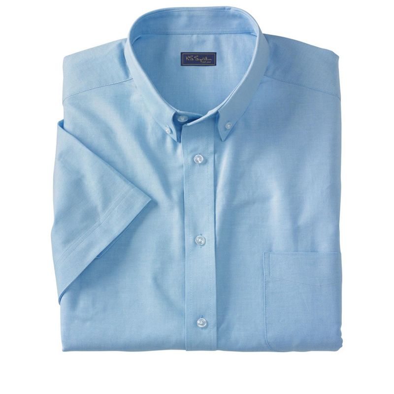 KingSize Men's Big & Tall  Wrinkle Free Short-Sleeve Oxford Dress Shirt, 1 of 2