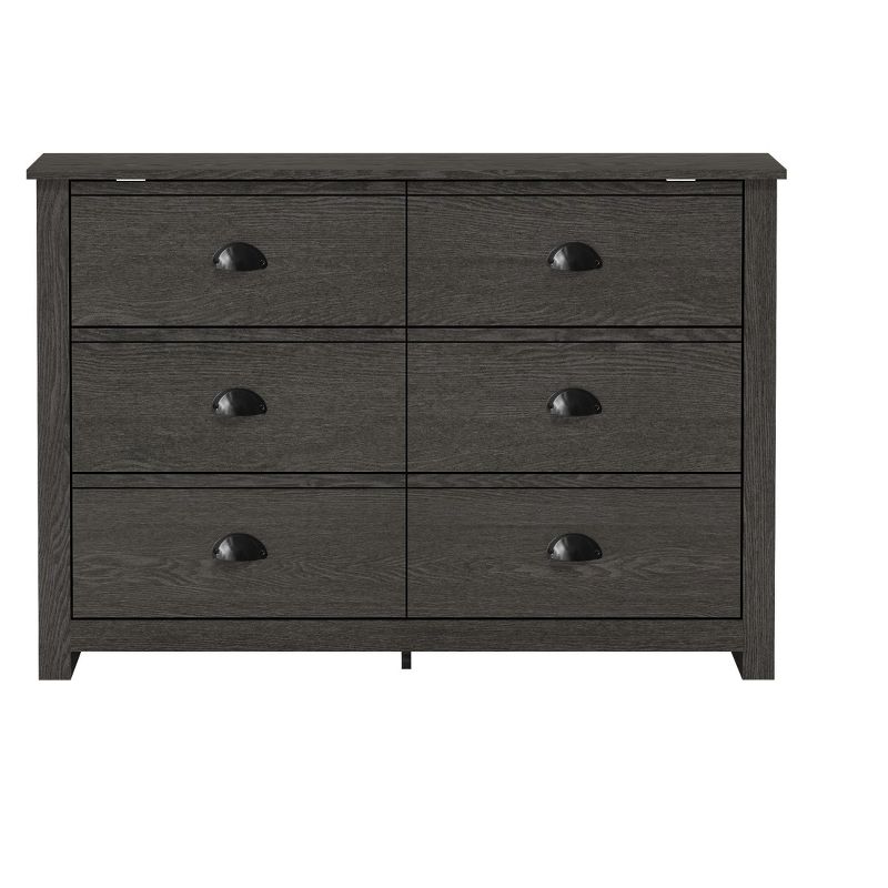 Galano Geordano 6-Drawer Dark Grey Oak Dresser (31.5 in. H × 46.5 in. W × 16.3 in. D), 3 of 15