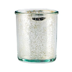 Athena Toothbrush Holder Blue/Silver - Allure Home Creations: Elegant Glass Bathroom Organizer, Cup Design - 1 of 4