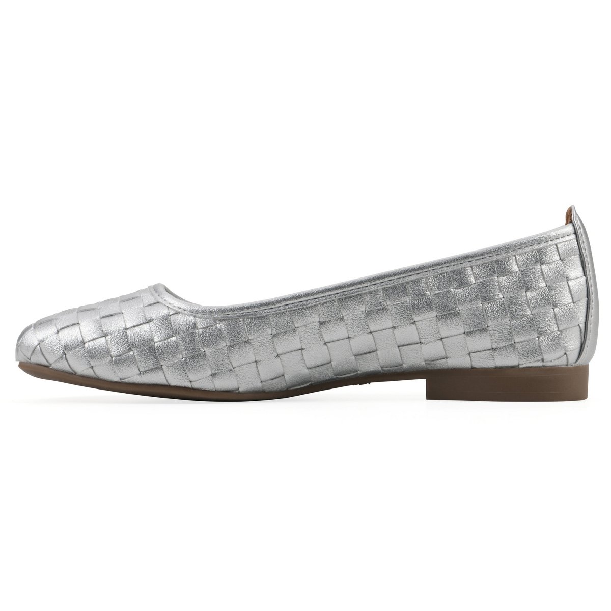 Обувь White Mountain Women's Boccie Ballet Flat, Silver Smooth, 8 — фото 4