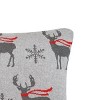 C&F Home 20" x 20" Deer Scarf Christmas Holiday Knitted Throw Pillow - 3 of 4