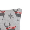 C&F Home 20" x 20" Deer Scarf Christmas Holiday Knitted Throw Pillow - image 3 of 4