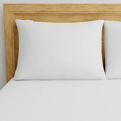 King Size White Cotton Hypoallergenic Zippered Pillow Protector