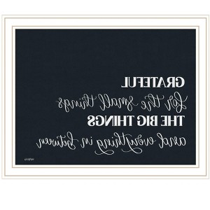 HomeRoots Grateful For Everything White Framed Print Wall Art - 1 of 3