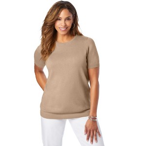 Jessica London Fine Gauge Crewneck Shell - 1 of 4