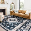 Okak Vintage Area Rug with Bohemia Geometry Pattam, Large Persian Washable Rug with Non-Slip Backing for Living Room, Bedroom - 2 of 4