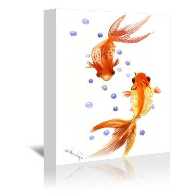 Art Factory Feng Shui Koi Fish Painting 36(W) x24(H) 